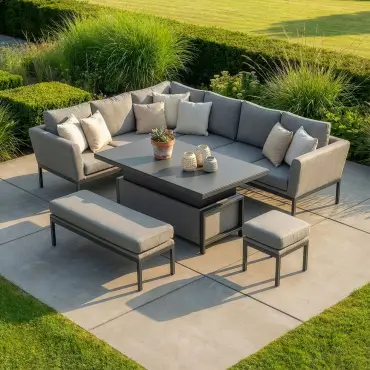 Fabric Pulse Rectangular Corner Dining & Rising Table