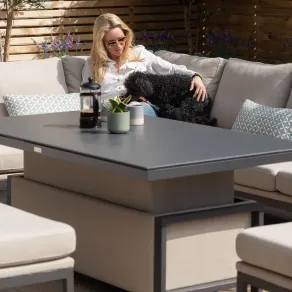 Fabric Pulse Rectangular Corner Dining & Rising Table