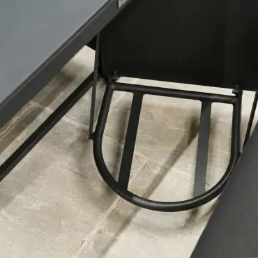 Eclipse Deluxe Corner Fabric Dining Set & 2 Benches - Gas Fire Pit Table