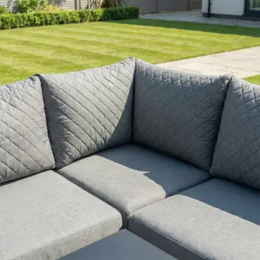 Eclipse Deluxe Fabric Aluminium Corner Sofa Set