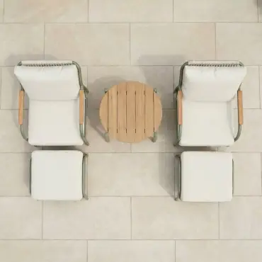 Ashley 5pc Lounging Set with Round Side Table