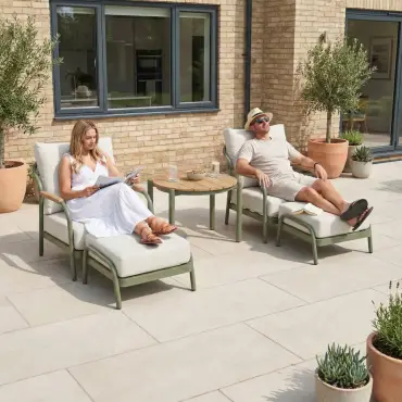 Ashley 5pc Lounging Set with Round Side Table