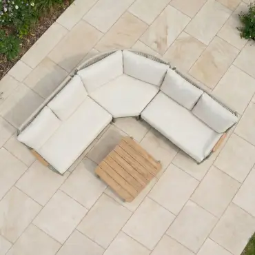 Ashley Corner Sofa Lounging Set - Square Coffee Table