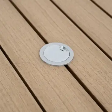 Leah 6 Seat Rectangular Aluminium Dining Set