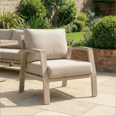 Leah Corner Aluminium Dining with Bench & Footstool - Adjustable Rising Table