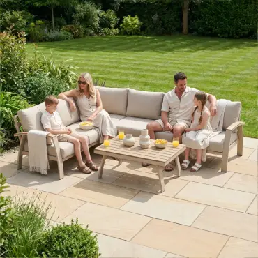 Leah Aluminium Large Corner Sofa Lounging Set