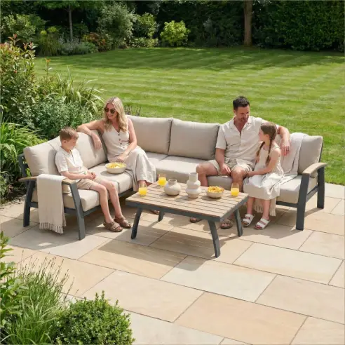 Leah Aluminium Large Corner Sofa Lounging Set