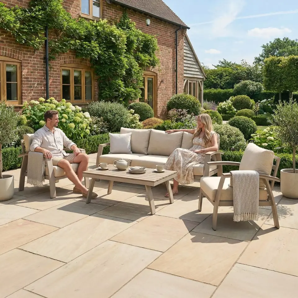 Leah Aluminium 3 Seater Sofa Lounging Set