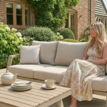 Leah Aluminium 3 Seater Sofa Lounging Set