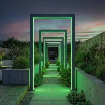 Legacy PergolArch Aluminium LED Garden Archway in Grey