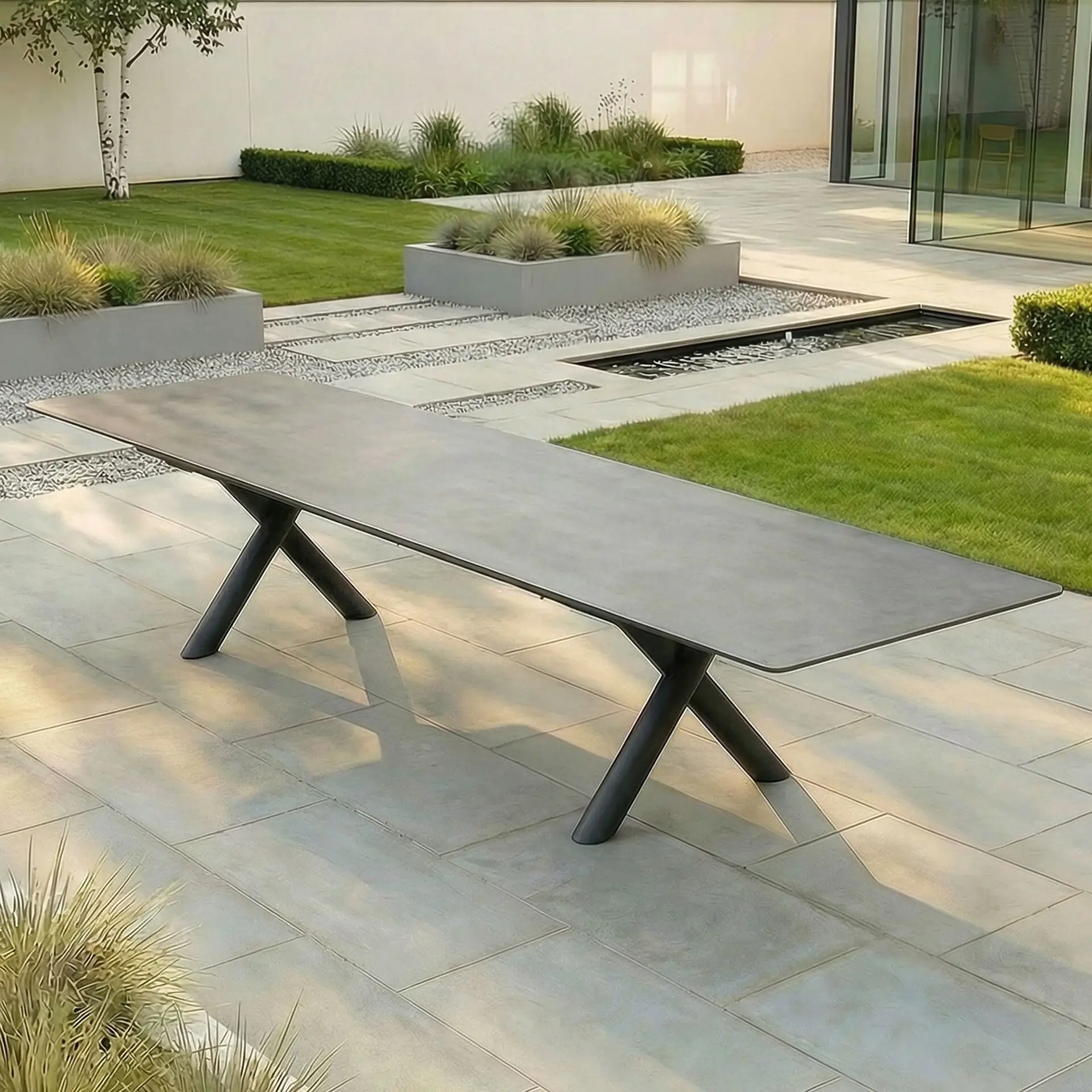 Maxim Extending Aluminium Dining Table
