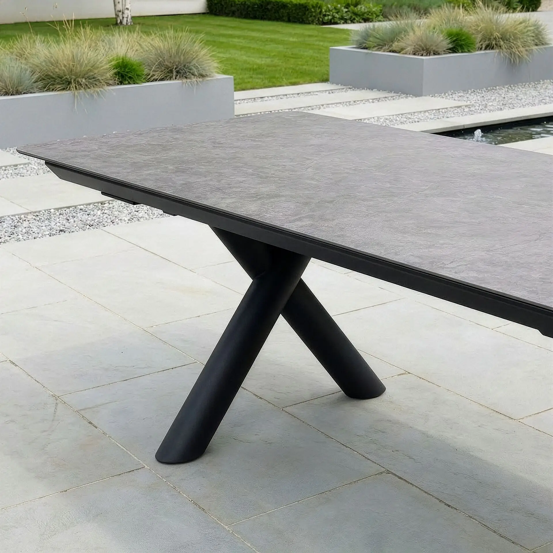 Maxim Extending Aluminium Dining Table