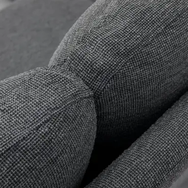 Ally  Corner Fabric Aluminium Dining Set with Armchair & Bench -  Adjustable Rising Table in Graphite Grey