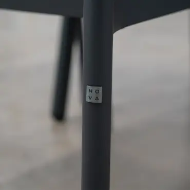 Piper 6 Seat Aluminium Wood Look Dining Set - Rectangular Table