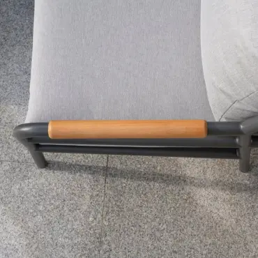 Piper Aluminium Wood Corner Sofa Lounging Set