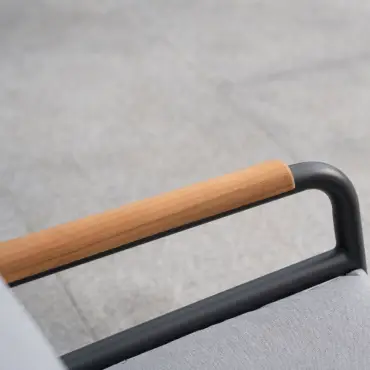 Piper Aluminium Wood Corner Sofa Lounging Set