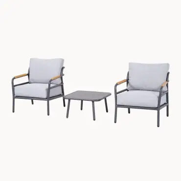 Piper Aluminium 3 Piece Lounging Set