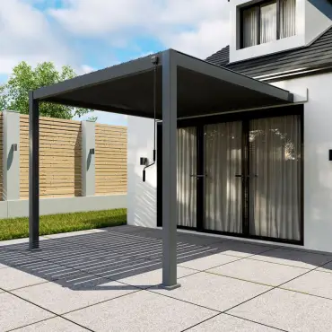 Titan Wall Mounted 3m x 3m Aluminium Pergola