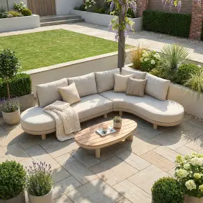 Sicily Rope Curve Corner Sofa Set