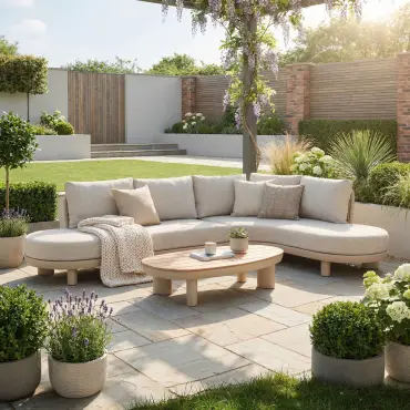 Sicily Rope Curve Corner Sofa Set