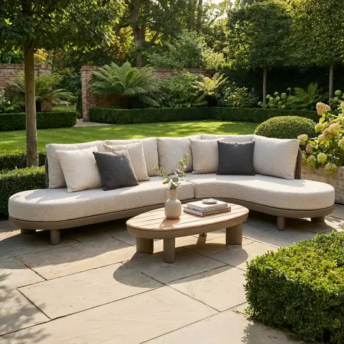 Sicily Rope Curve Corner Sofa Set