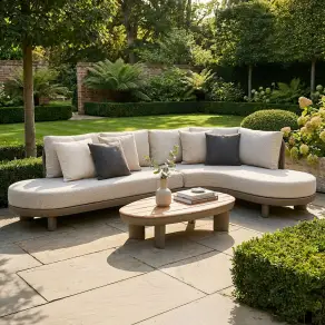 Sicily Rope Curve Corner Sofa Set