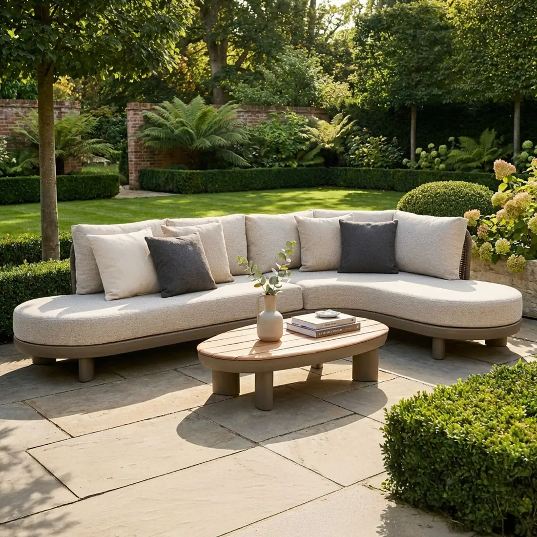 Sicily Rope Curve Corner Sofa Set