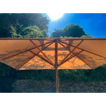 Bamboo 3.5m x 2.5m Rectangular Parasol Beige