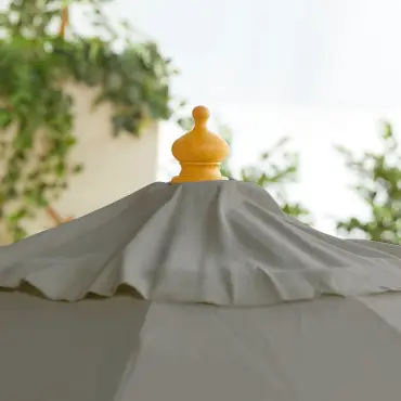 Dominica Deluxe 3m Round Wooden Parasol