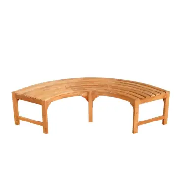 Teak Backless Contour Bench