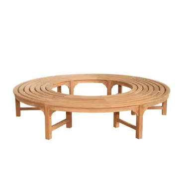 Teak Backless Contour Bench