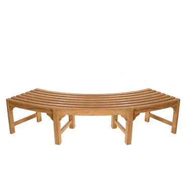 Teak Backless Contour Bench