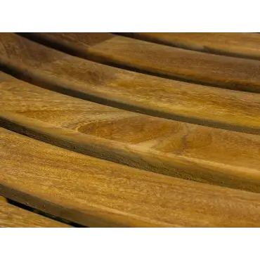 Teak Backless Contour Bench