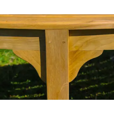 Teak Backless Contour Bench