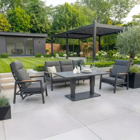 Juno 3-Seater Sofa Lounge Dining Set with Rise/Fall Table Juno 3-Seater Sofa Lounge Dining Set with Rise/Fall Table