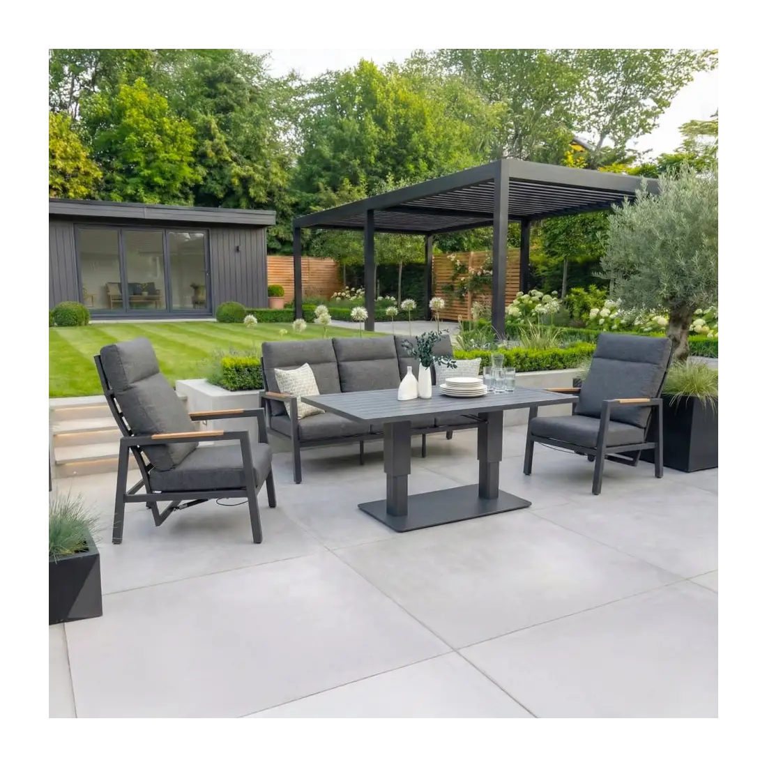 Juno 3-Seater Sofa Lounge Dining Set with Rise/Fall Table Juno 3-Seater Sofa Lounge Dining Set with Rise/Fall Table