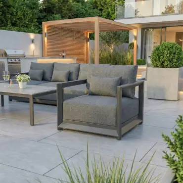 Rex Aluminium 3-Seater Sofa Set - Weatherproof Outdoor