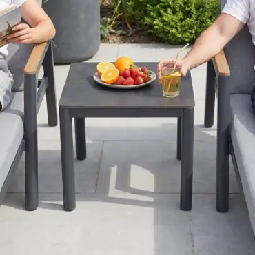 Isaac Aluminium Sun Lounger Set of 2 & Side Table