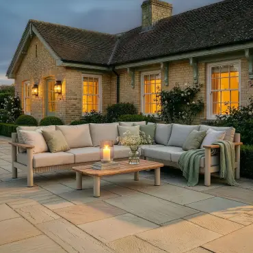 Sicily Rope Weave Large Corner Sofa Set