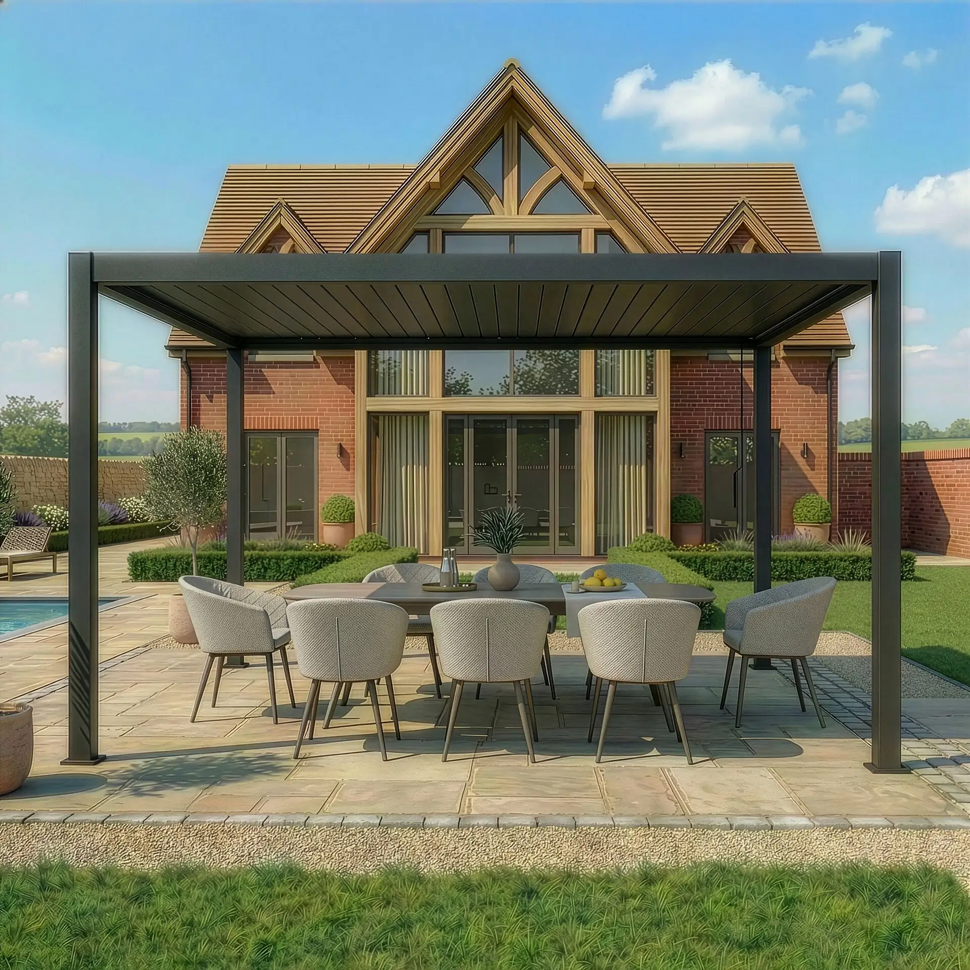 Como Pergola 3m x 4m LED Frame