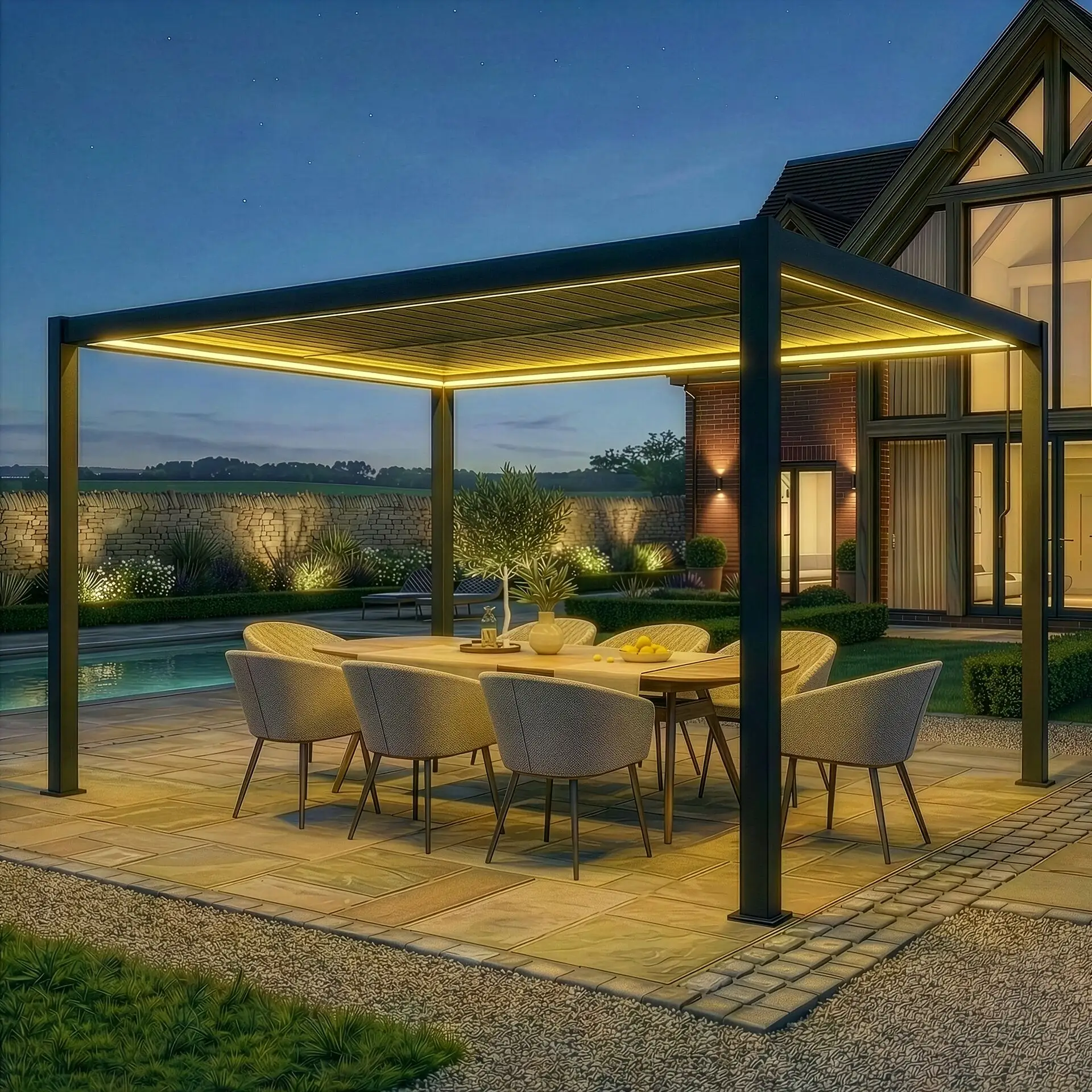 Como Pergola 3m x 4m LED Frame