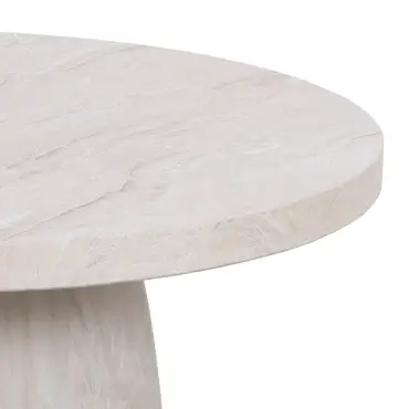 Round Garden Stone Coffee Table in Marble Effect