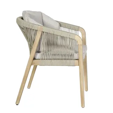 Antigua Rope Weave 6 Seat Round Dining Set