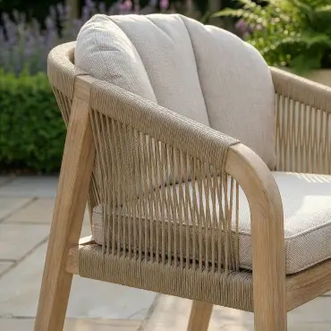 Martinique Rope Weave Pair of Dining Chairs