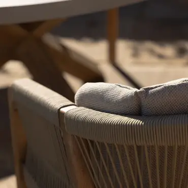 Martinique Rope Weave Pair of Dining Chairs