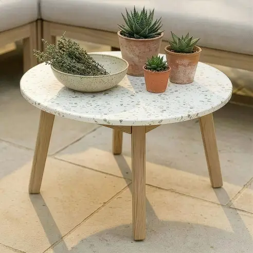 Antigua Large Round Garden Side Table