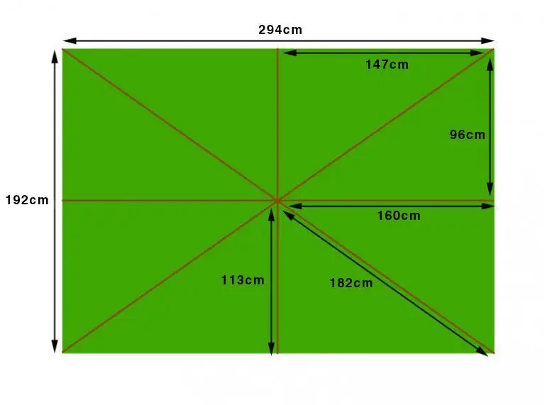 3m X 2m Rectangular - 8 Pockets Canopy Only