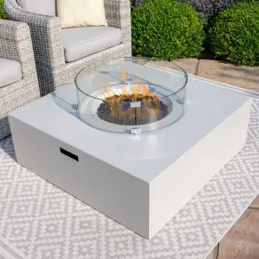 Gas Fire Pit Coffee Table Square