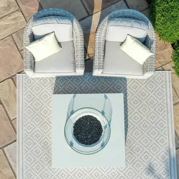 Gas Fire Pit Coffee Table Square