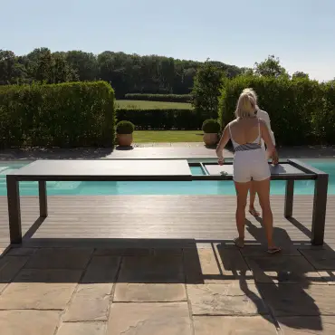 Aluminum Extending Dining Table